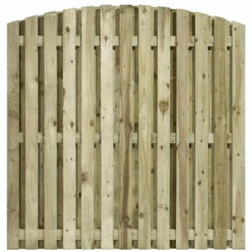 Double Sided Arched Top Paling Fence Panel